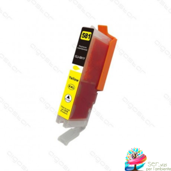 Cartuccia con Inchiostro Alimentare per Stampante Cialde Ostie EI CLI581 Yellow