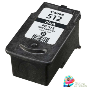 Cartuccia rigenerata ad inchiostro per Canon PG510 PG512 Black Alta capacitÃ 